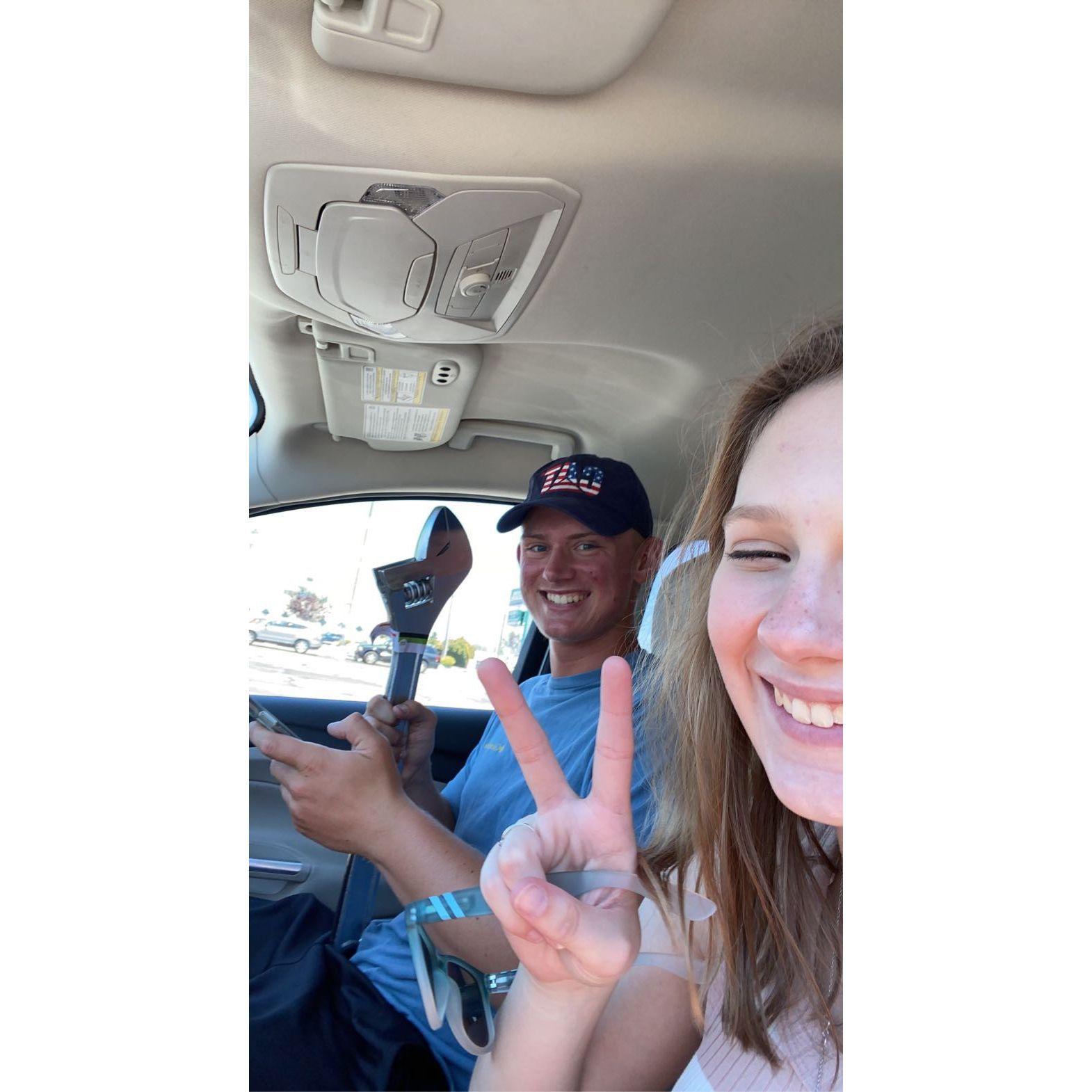Day before my knee surgery, John drove me to Spokane, we shopped and laughed the whole day!