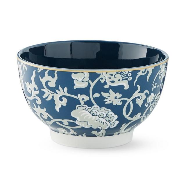 Crane Noodle Bowl, Blue French Tapestry, Each
