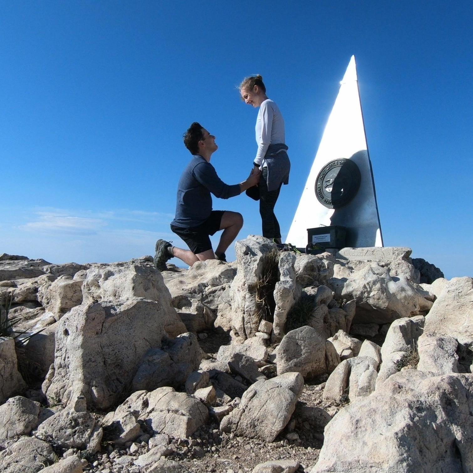 This is at Guadalupe Peak where Jim proposed!