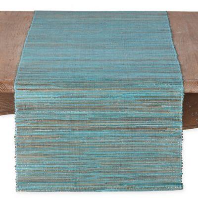 Saro Lifestyle Melaya 72-Inch Table Runner in Turquoise