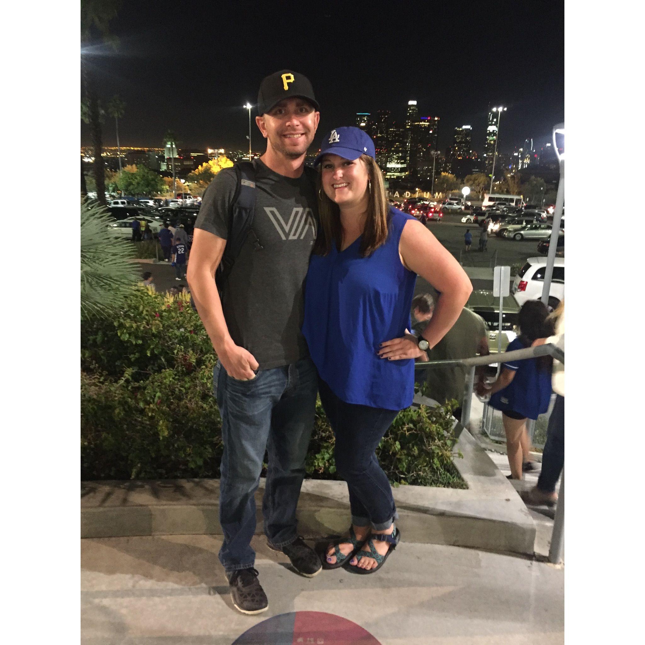 One of our first Dodger games together!