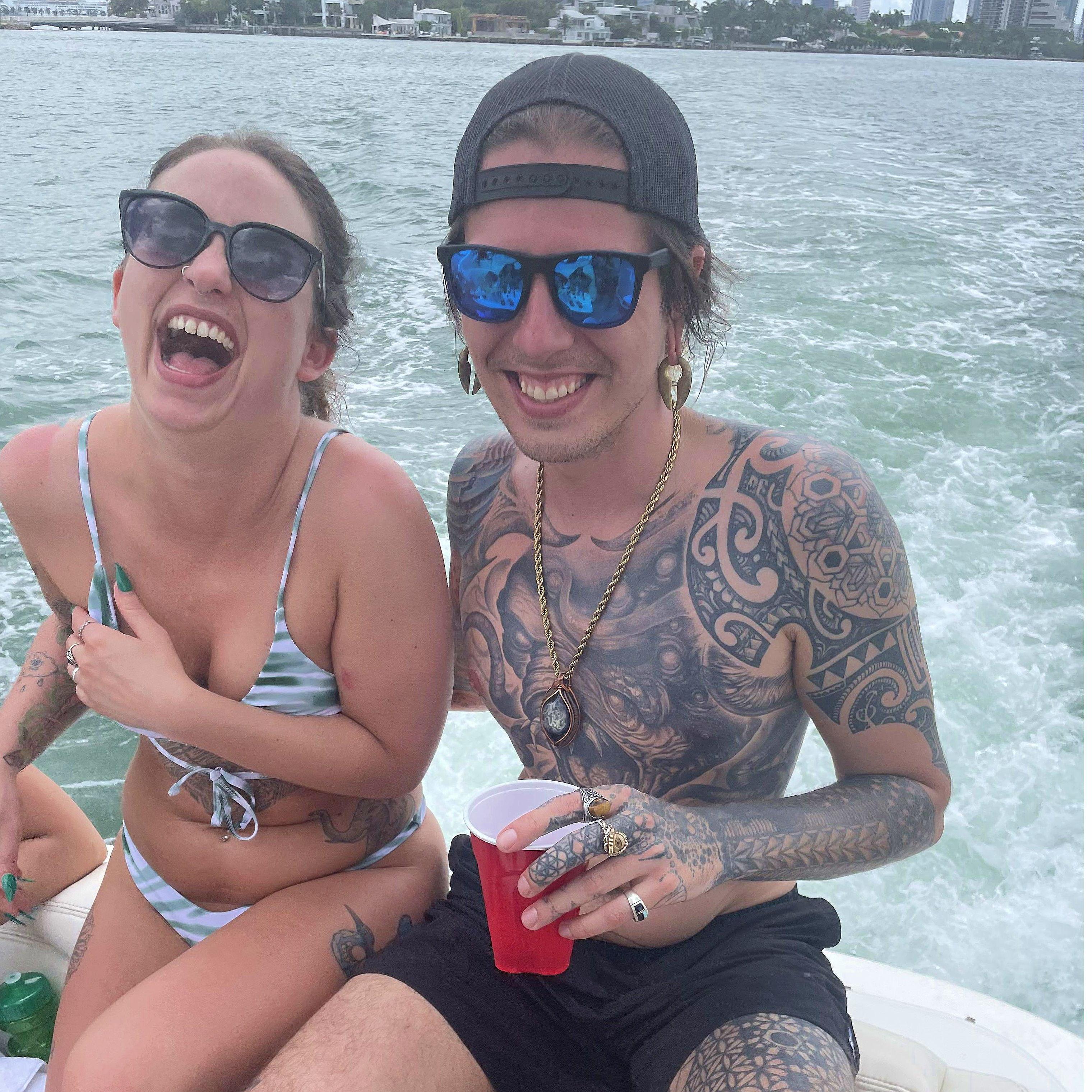 Miami boat trip for Lyd's 30th - spring 2021