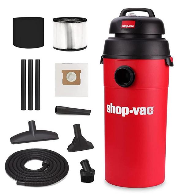 Shop-Vac 5 Gallon 5.0 Peak HP Wet/Dry Vacuum, Wall Mountable Compact Shop Vacuum with 18' Extra Long Hose & Attachments, Ideal for Jobsite, Garage, Car & Workshop. 9522236