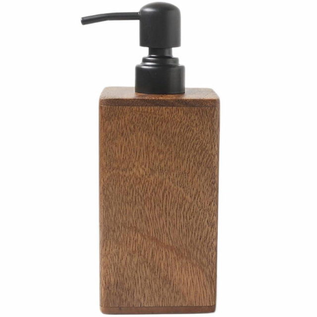 Sizikato Walnut Soap Dispenser with Pump, 7.5-Inch