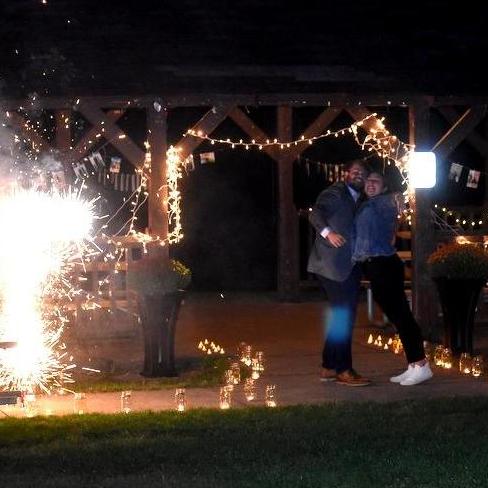 Party at North Park as an engaged couple!