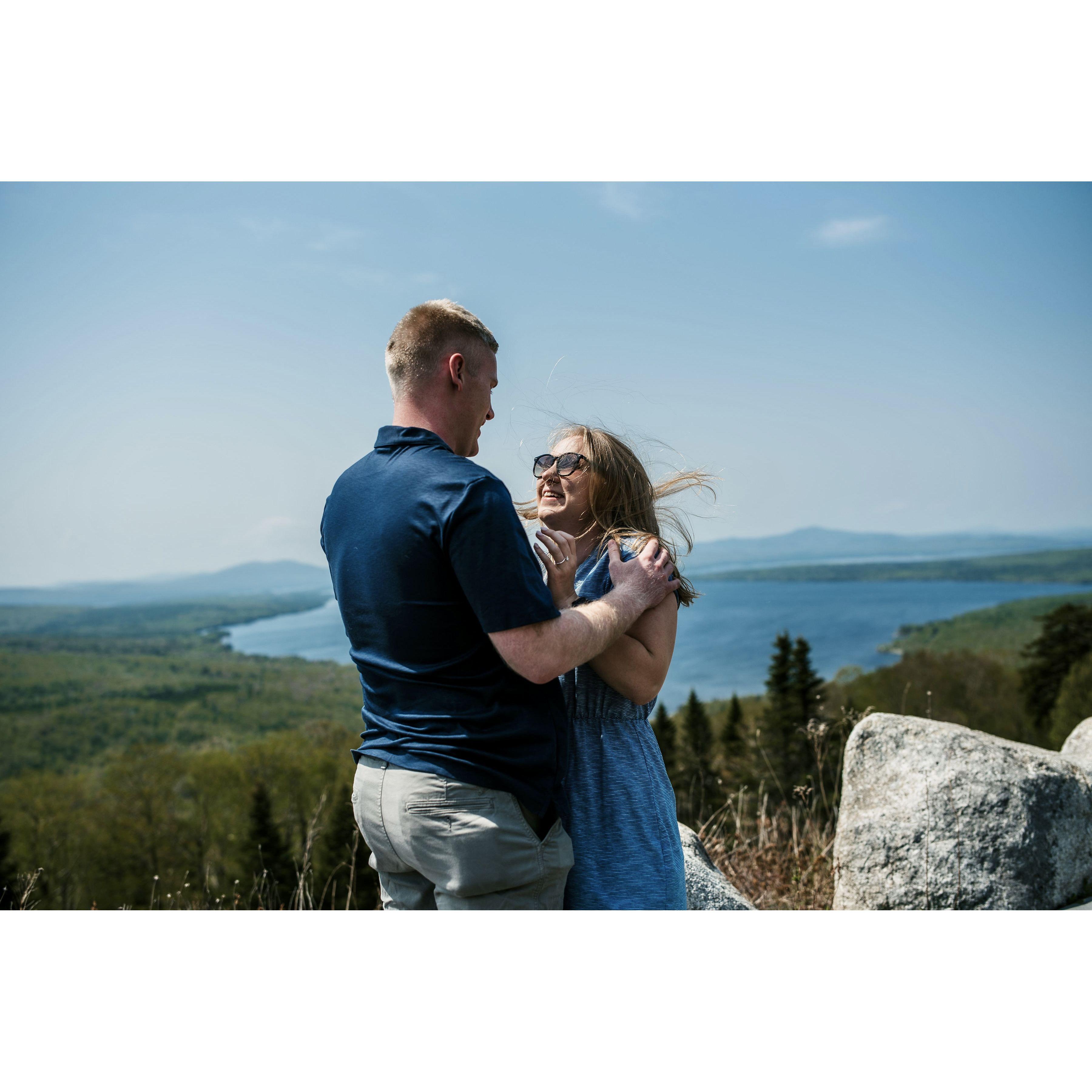 Seconds after I said "YES!" at Height of the Land near Rangeley!