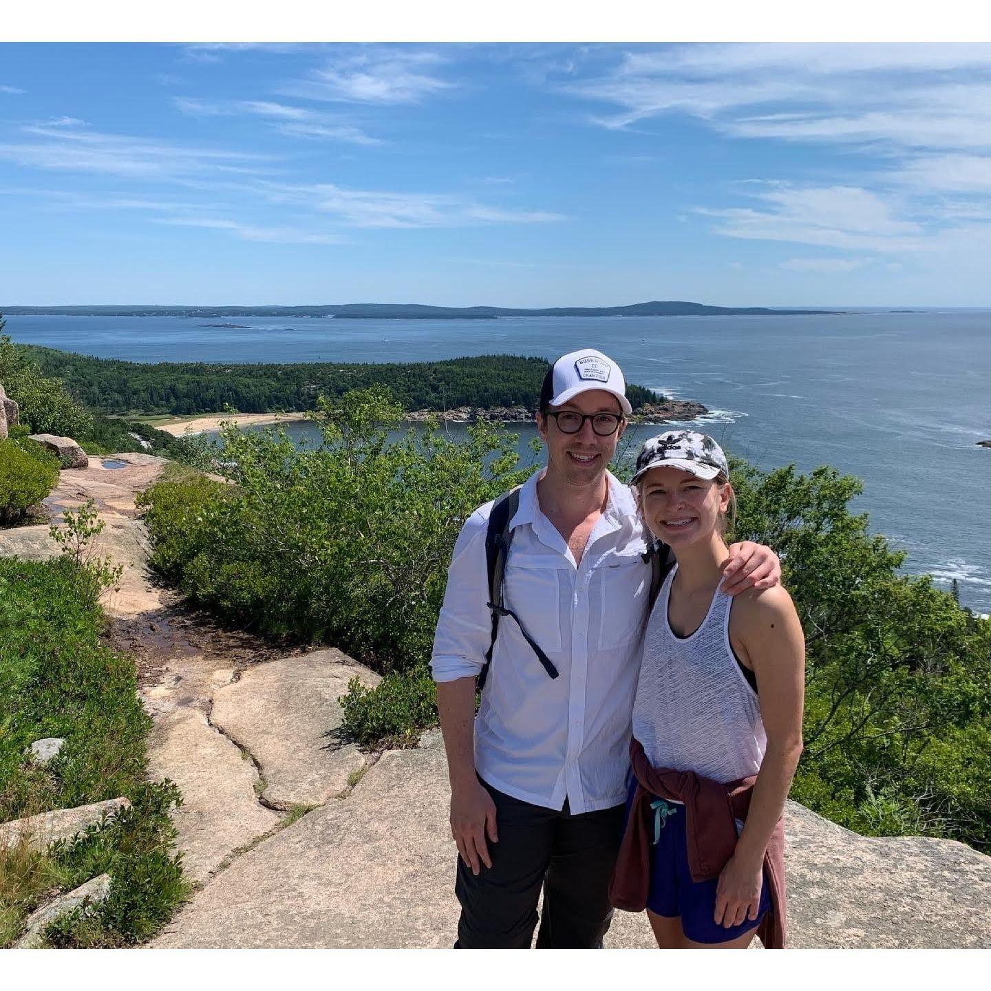 Hiking at Acadia National Park.