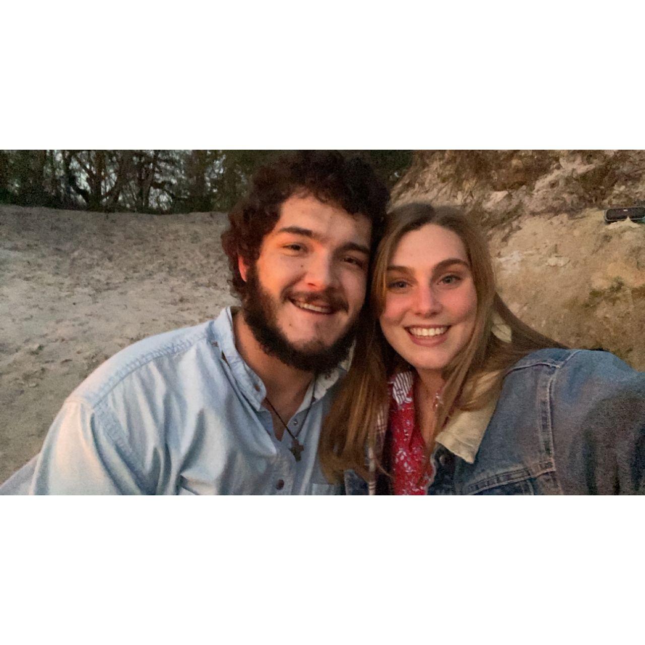 This was by far my favorite date! It was Valentine's Day and he took me to have a picnic by the side of a river during sunset. I made him cake pops and he built me a fire!