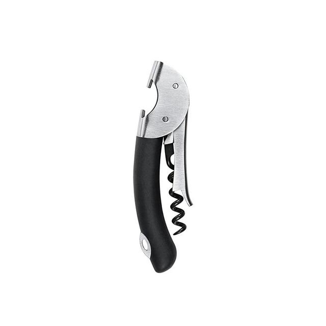 OXO 3110200 Steel Double Lever Waiter's Corkscrew, Silver/Black