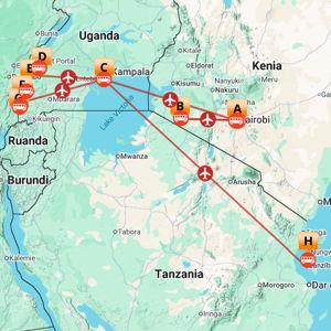 Internal Transportation Across Africa (pay with credit card)