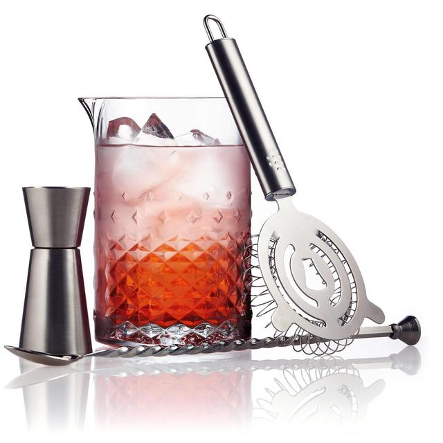 Libbey Classic Cocktail Carats 4-Piece Bar Mixing Set