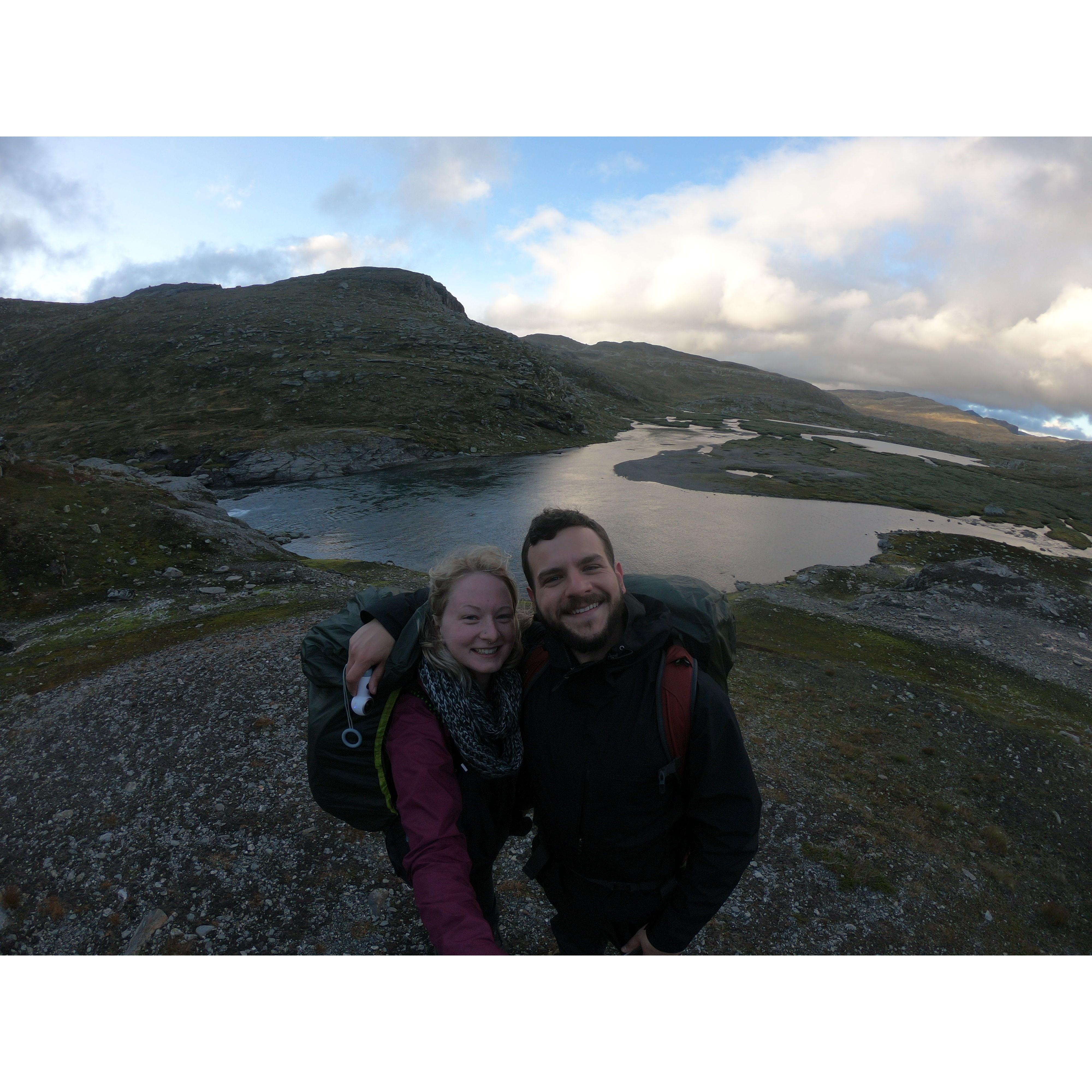 A 4 day hike in Norway - looking happy on Day 1