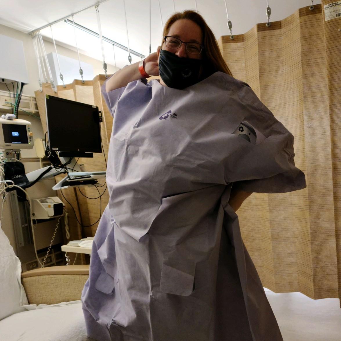 Right before Ruth's surgery to remove the tumor and her right side of the thyroid ~ March 2021