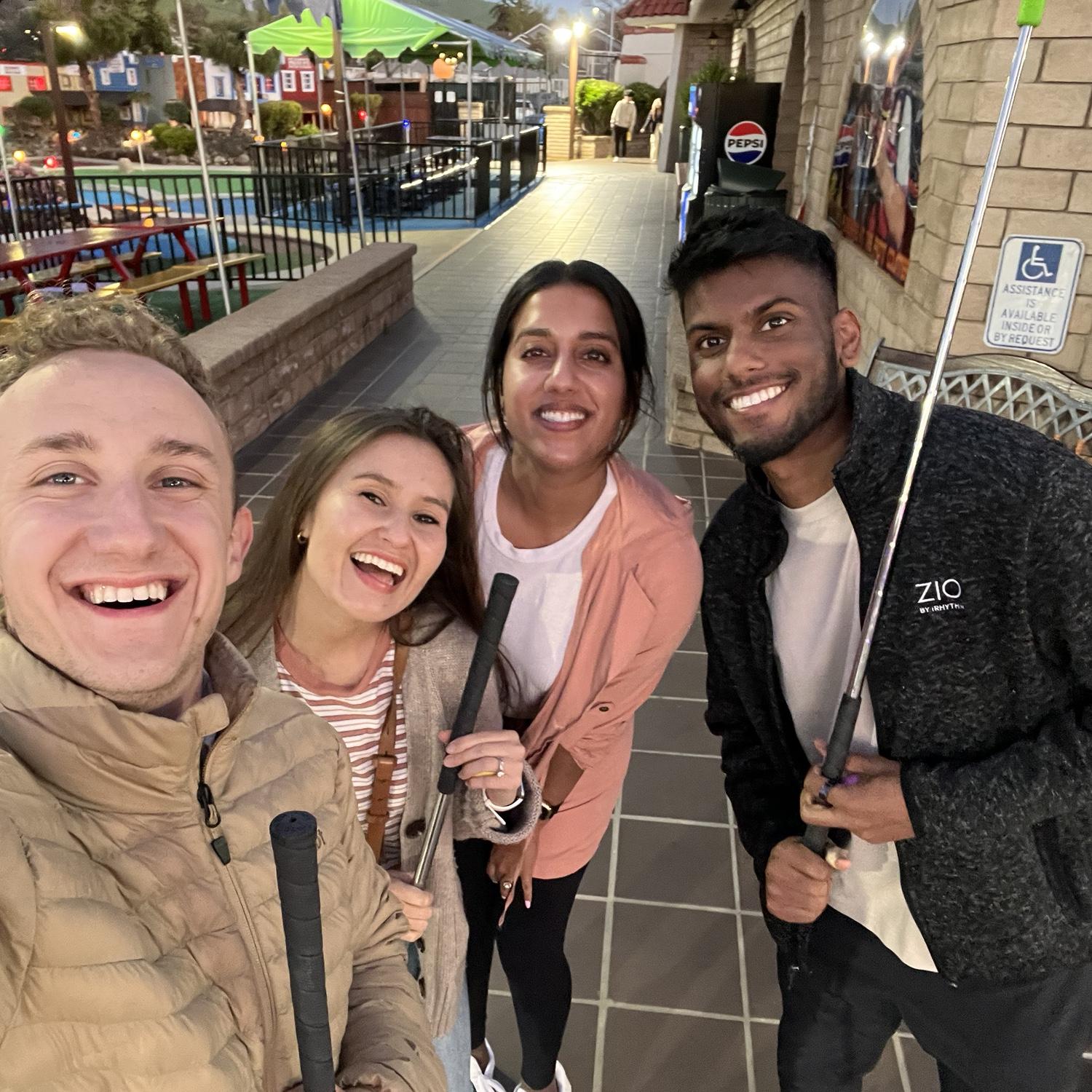 Mini golf double date with our faves