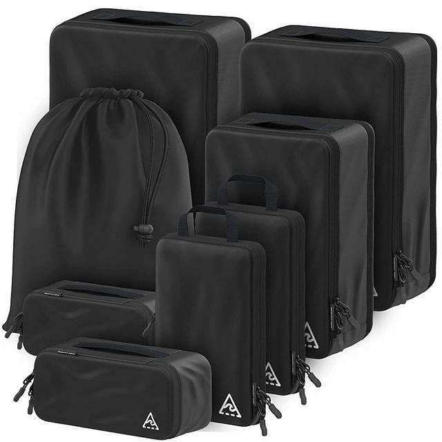 WELL TRAVELED 8-piece Compression Packing Cubes For Travel with HybridMax Double Capacity Design Compression Cube, Packing Cubes Compressible & Reliable, Travel Gear & Travel Accessories