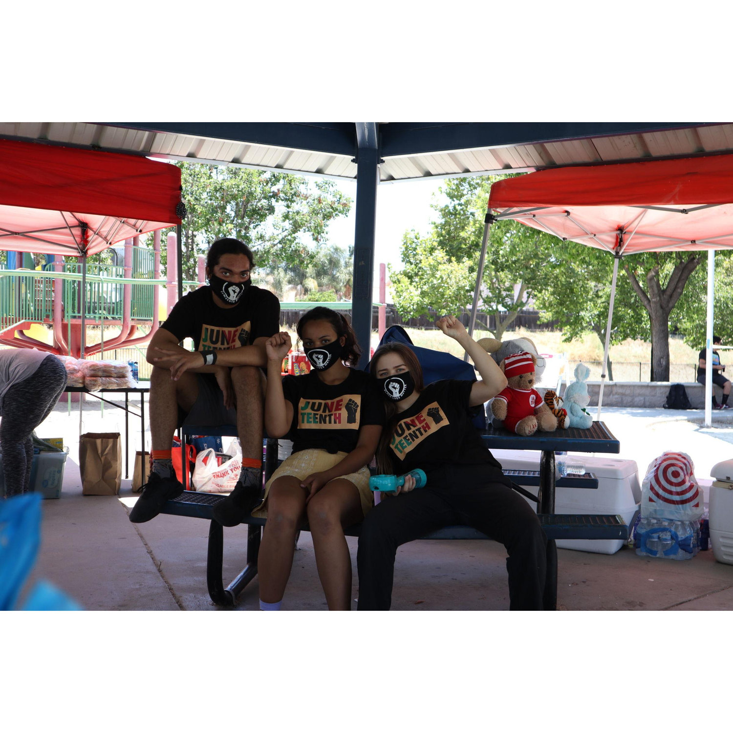 One of our first pictures together. We met at a BLM protest, and we put this Juneteenth event together for Temecula.