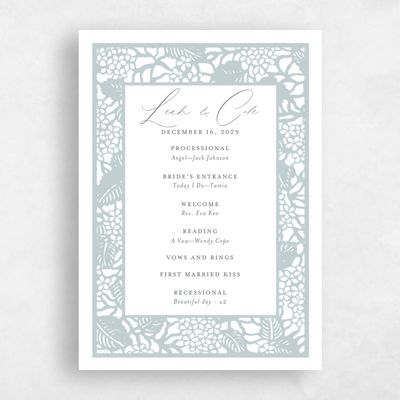 Multi-Colored Wedding Program - Stelo