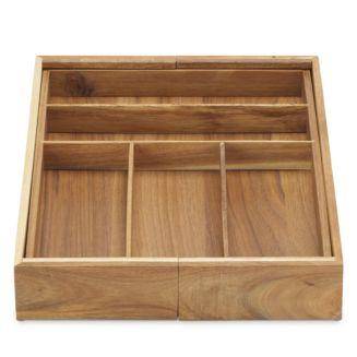 Neat Method Expandable Flatware Wood Drawer Insert