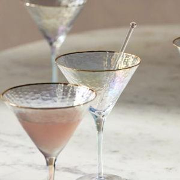 Zaza Lustered Martini Glasses, Set of 4