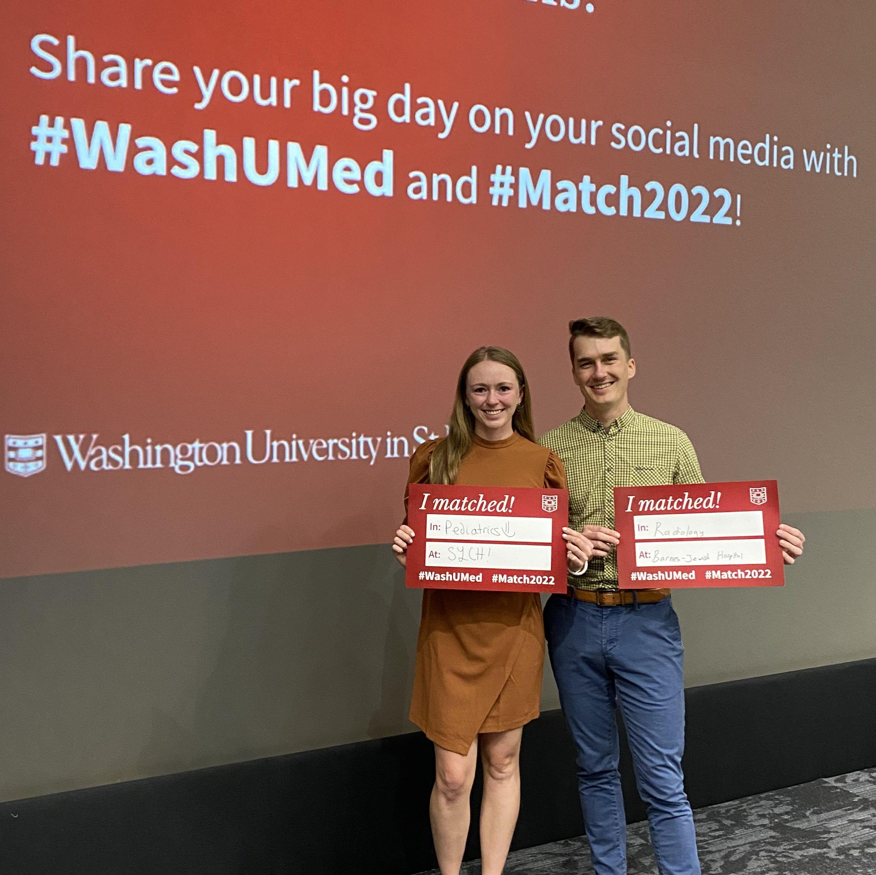 Match day! Brandon matched into radiology and Morgan matched into pediatrics.