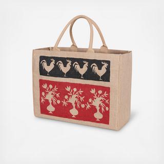 French Market Jute Market Bag