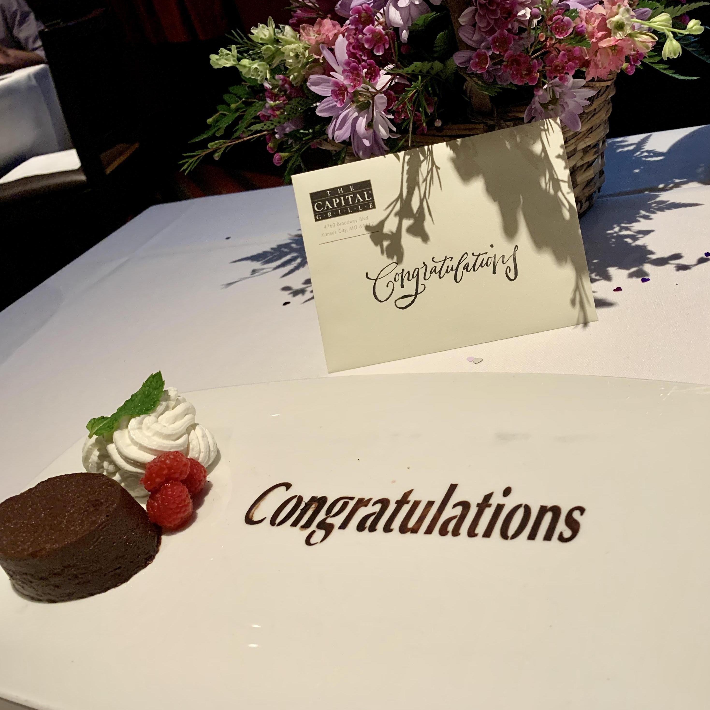 Our engagement dessert