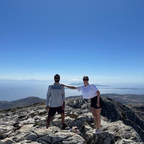 Top of Mt. Zeus in Greece after we almost died climbing it.