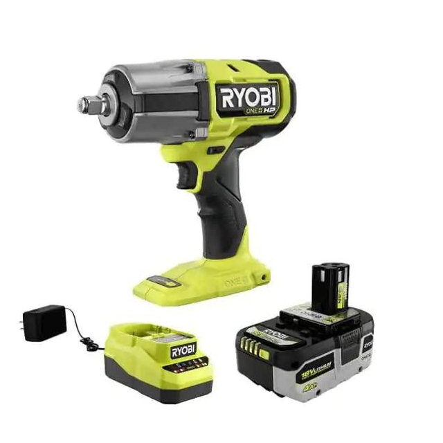 ONEAND 18V BRUSHLESS Cordless 4-Mode 1/2 in. HIGH Torque Impact Wrench KIT with 4.0 Batt