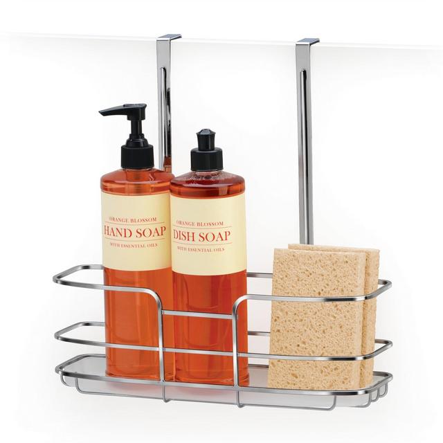 Lynk Over Cabinet Door Organizer - Tall Shelf - with Molded Tray - Chrome