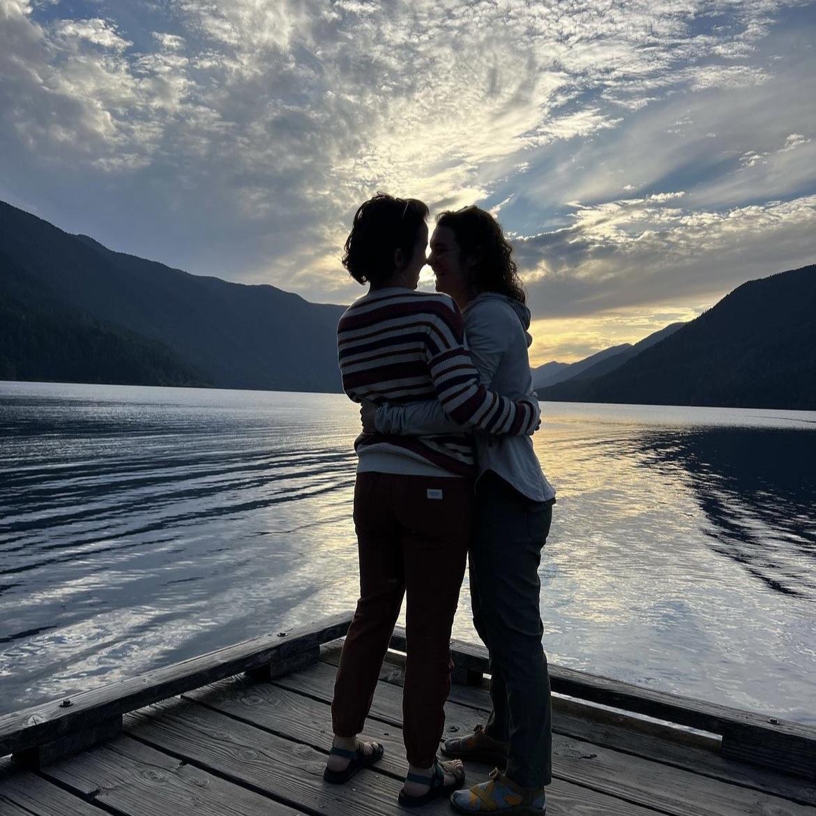 Love on lake crescent in Olympic National Park