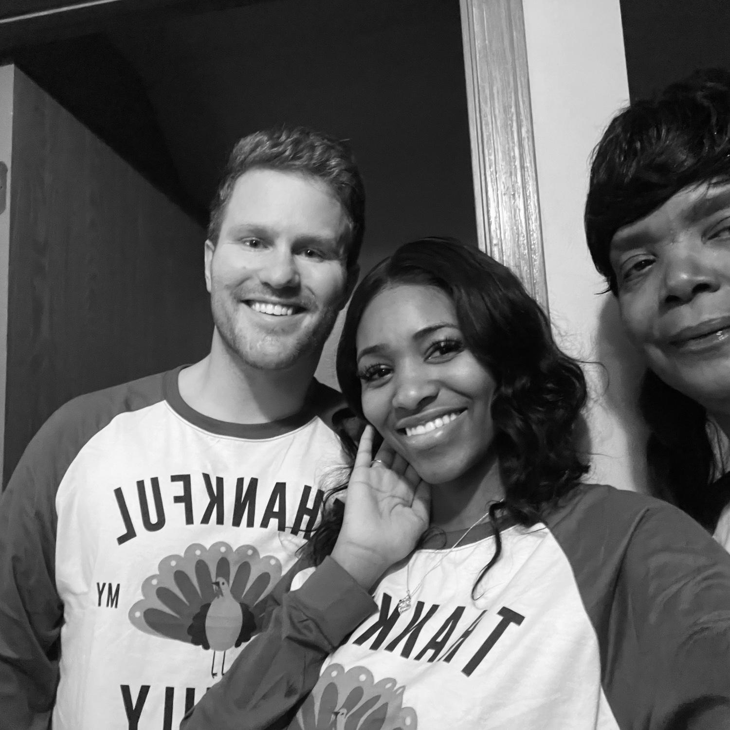 Thanksgiving pjs with Adrienne’s grandmother!