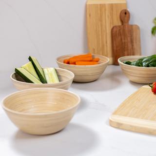 Lexa Bamboo Small Salad Bowl, Set of 4