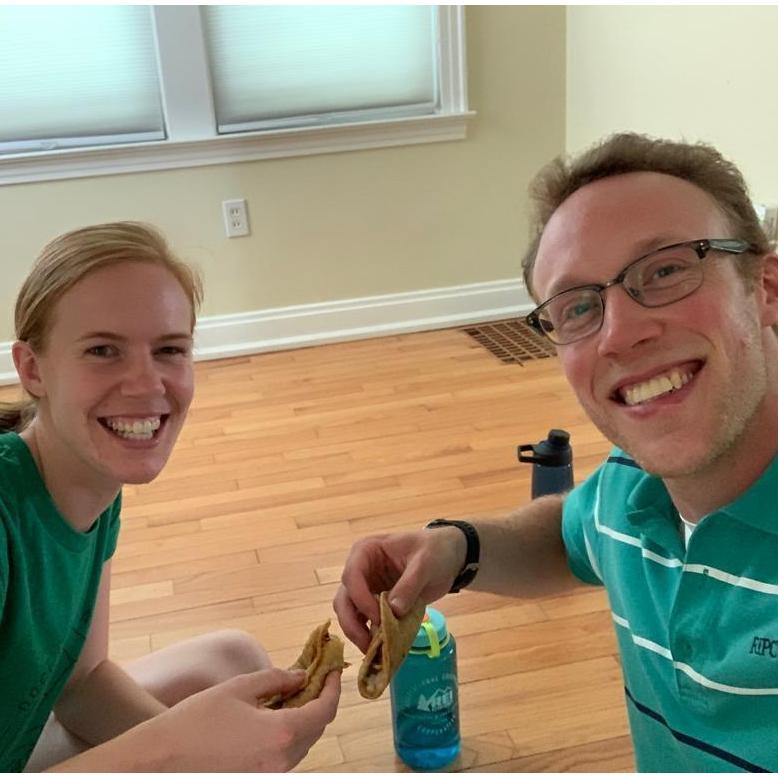 First meal on the bare floor of David's brand new house in Ypsilanti, MI. Dreams are coming true ALL OVER the place. Miny's Mexican restaurant, the only option for a proper first meal.