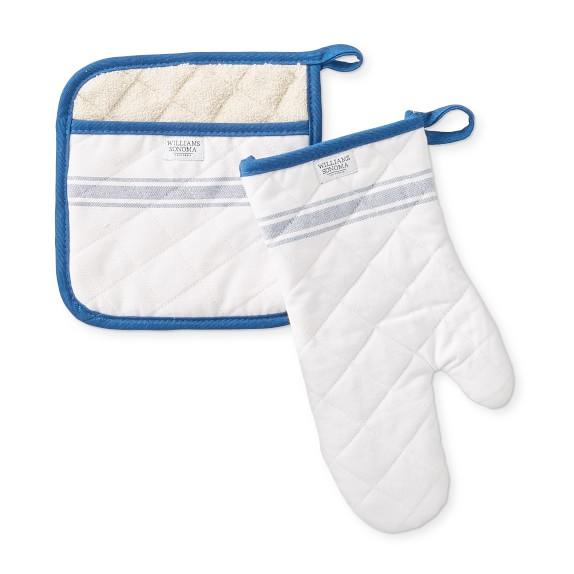French Bistro Oven Mitt & Pot Holder Set