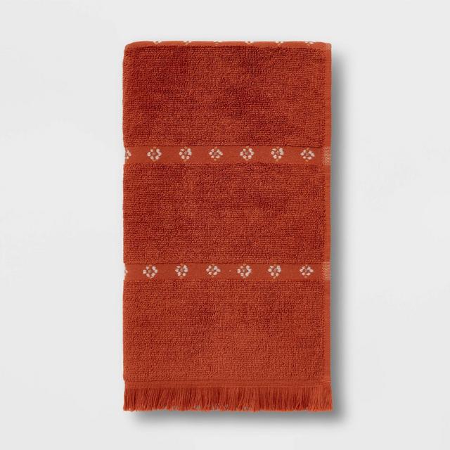 Weft Insert Hand Towel Rust - Threshold™
