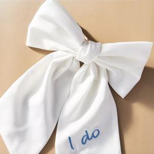 By Anthropologie Weddings I Do Satin Hair Bow