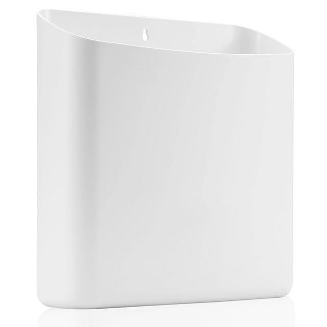 MONJITA Lint Bin for Laundry Room, Magnetic Lint Trash Can for Dryer, Modern Lint Holder, Lint Box for Rustic Laundry Room Organization, Lint Container for Laundry Decor(Basic, White)