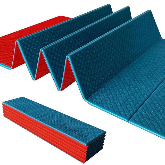 Feetlu Foldable Yoga Mat - 6mm & 8mm Thick, Large, Lightweight, and Easy to Store - Anti-Slip Folding Exercise Mat for Yoga, Pilates, Home Workouts, and Floor Exercises