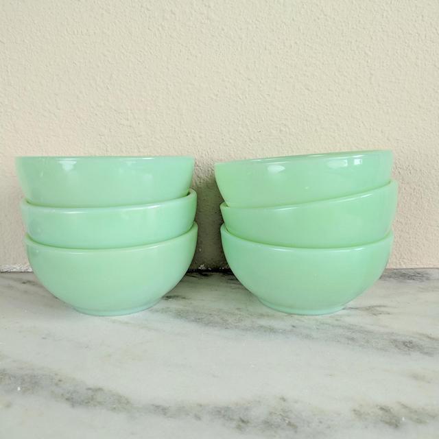 (4) Vintage Jadeite Chili Bowls