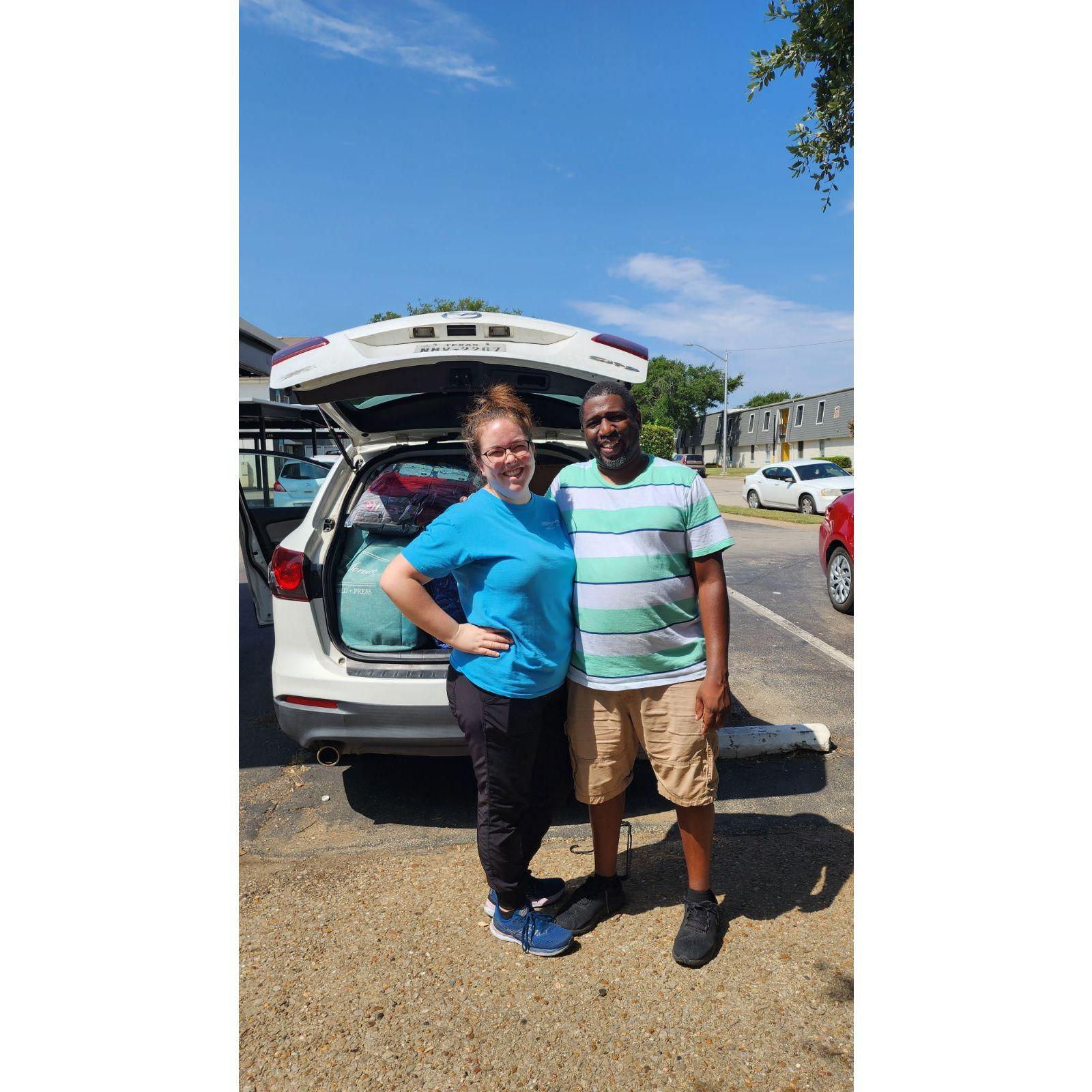 Moving Mie to Houston to be closer to each other as they prepare to begin a new life together