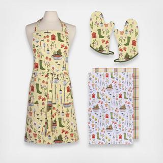 Apron and Oven Mitt Set