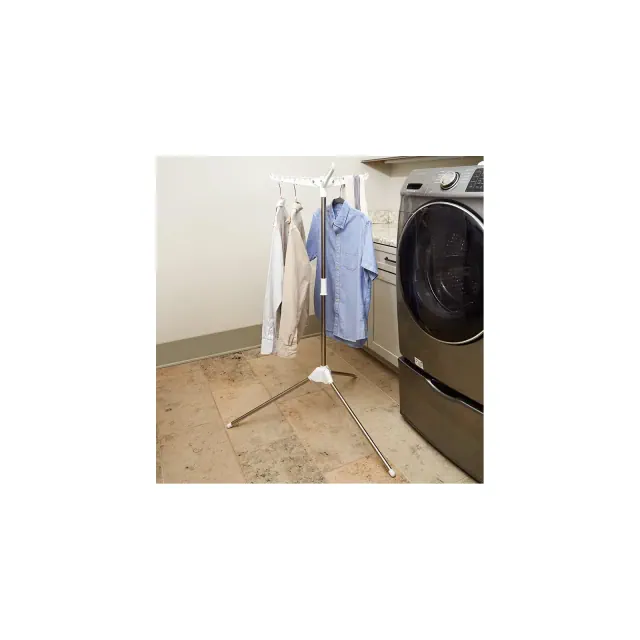 The Lakeside Collection Space-Saving Folding Laundry Clothing Drying Rack with 3 Arms -