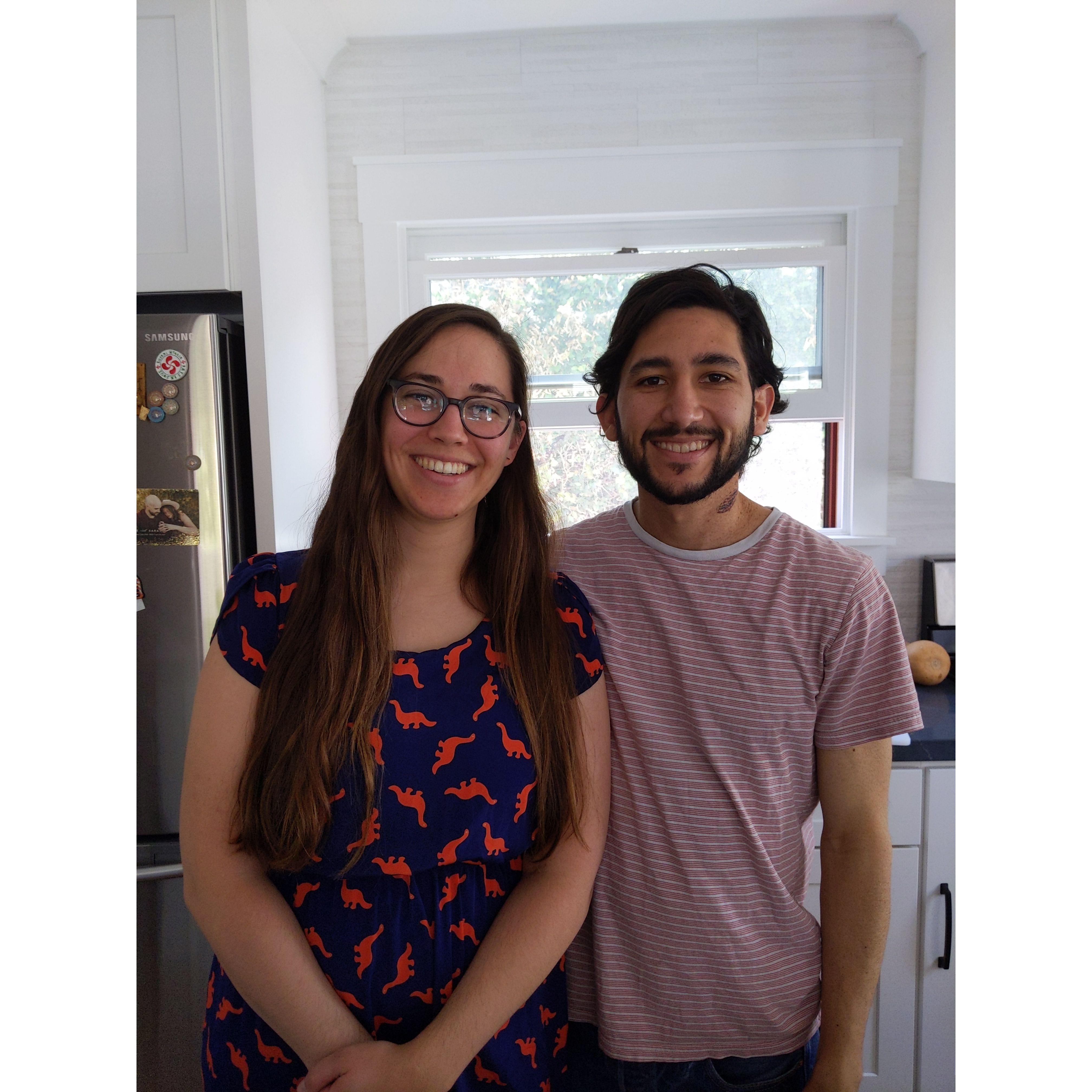 Hanging out in our kitchen in the minimansion