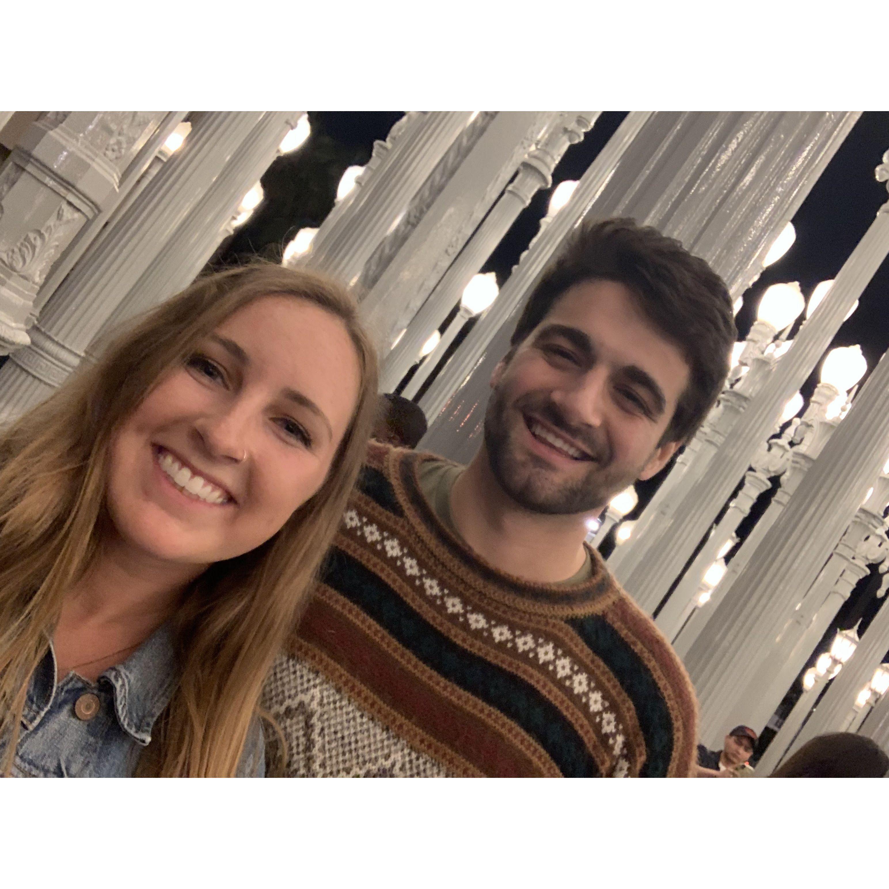 Our second date and first photo together! Jazz at LACMA. Dan hated Anne's nose ring (but she didn't know that yet).