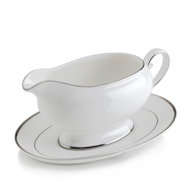 Mikasa Cameo Platinum 2-Piece Gravy Boat Set