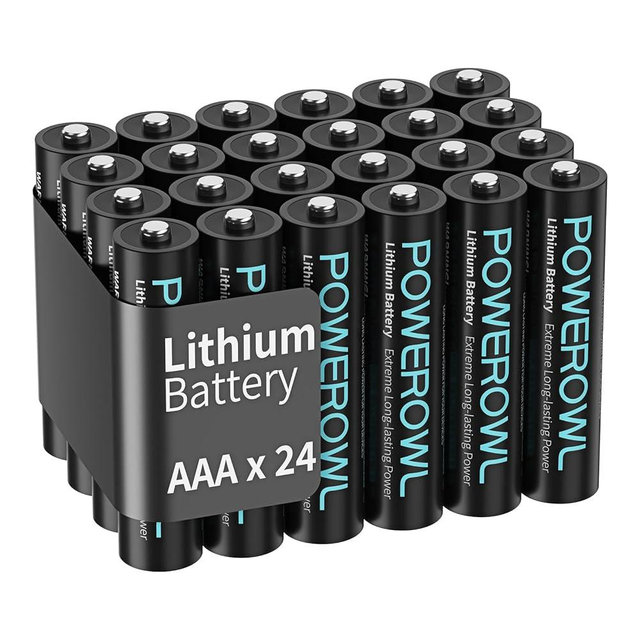 POWEROWL Lithium Batteries AAA High Capacity Long Lasting, 1.5V Triple A Battery for High-Tech Devices - 24 Pack Non-Rechargeable