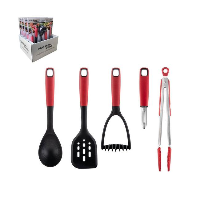 Hamilton Beach 5pc Utensil and Kitchen Tool Set - Red