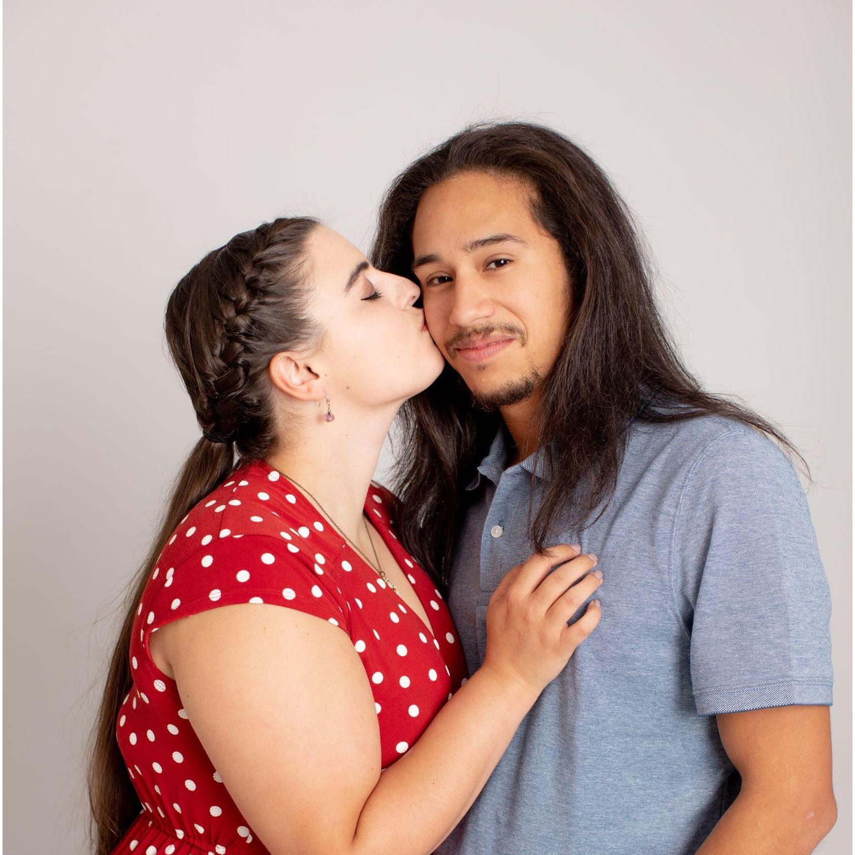 For our 1 year anniversary, we were sadly apart, but we did get to video chat and express our love in other ways! (Engagement Photo)