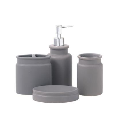4-Piece Taylor Bath Set in Grey
