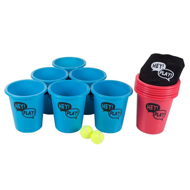Toy Time Large Pong Outdoor Game Set – Blue and Red